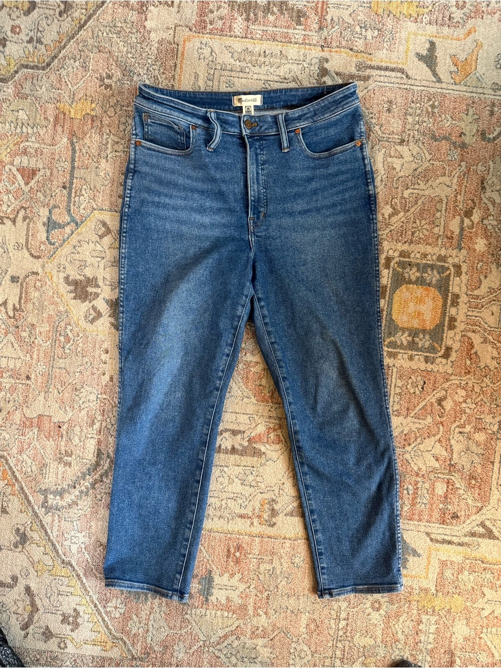Madewell Curvy Stovepipe Blue Denim Jeans Sz 31